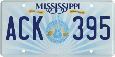 MS license plate ACK395