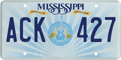 MS license plate ACK427