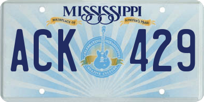MS license plate ACK429