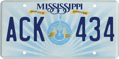 MS license plate ACK434