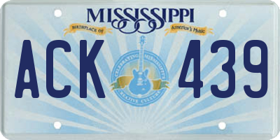 MS license plate ACK439