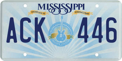 MS license plate ACK446