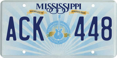 MS license plate ACK448