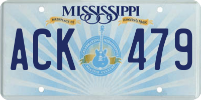 MS license plate ACK479