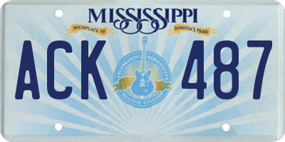 MS license plate ACK487