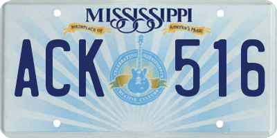 MS license plate ACK516