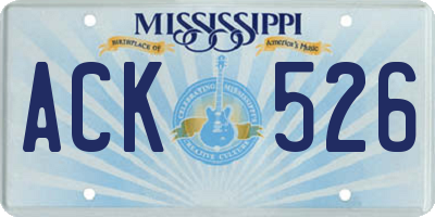 MS license plate ACK526