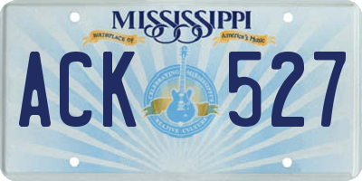 MS license plate ACK527