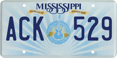 MS license plate ACK529