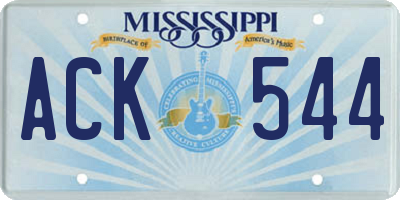 MS license plate ACK544