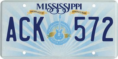 MS license plate ACK572