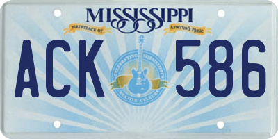 MS license plate ACK586