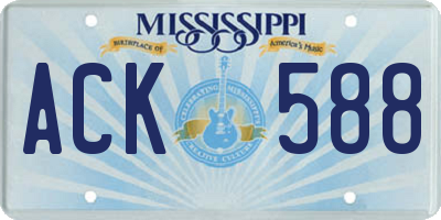 MS license plate ACK588
