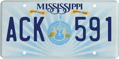 MS license plate ACK591