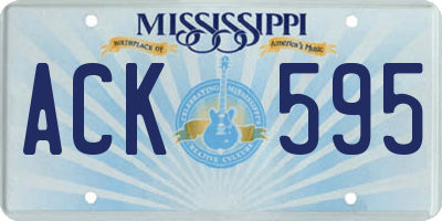 MS license plate ACK595