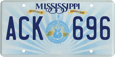 MS license plate ACK696