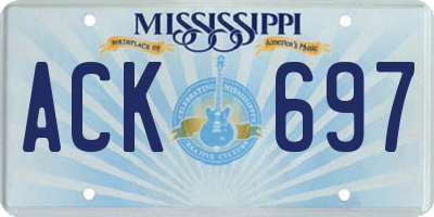 MS license plate ACK697