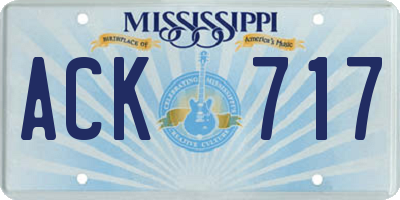 MS license plate ACK717
