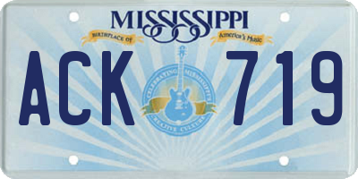 MS license plate ACK719