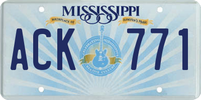 MS license plate ACK771