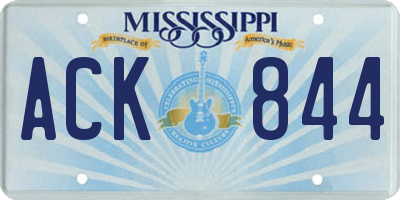 MS license plate ACK844