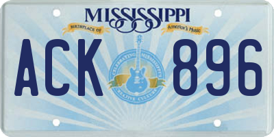 MS license plate ACK896