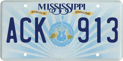 MS license plate ACK913
