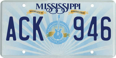 MS license plate ACK946