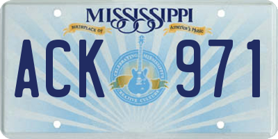 MS license plate ACK971