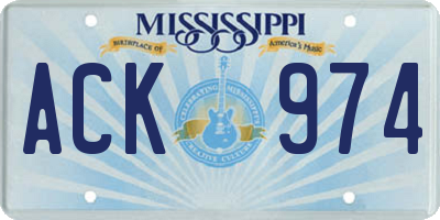MS license plate ACK974