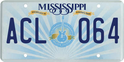 MS license plate ACL064