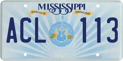MS license plate ACL113