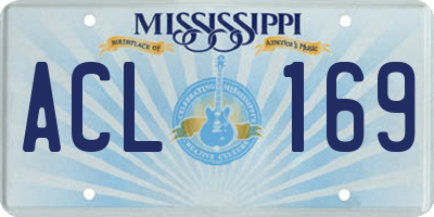 MS license plate ACL169