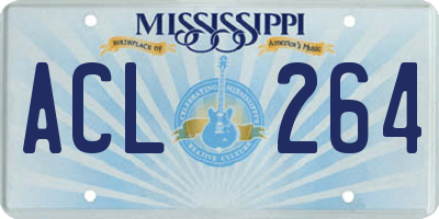 MS license plate ACL264