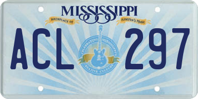 MS license plate ACL297