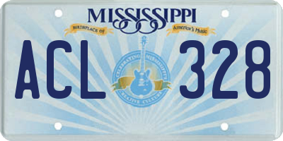 MS license plate ACL328
