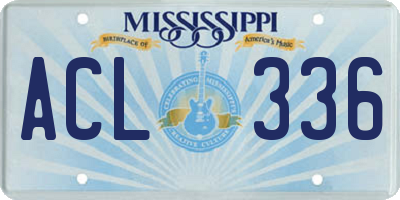 MS license plate ACL336
