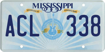 MS license plate ACL338