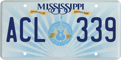 MS license plate ACL339
