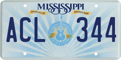 MS license plate ACL344