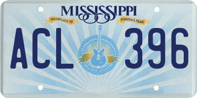 MS license plate ACL396