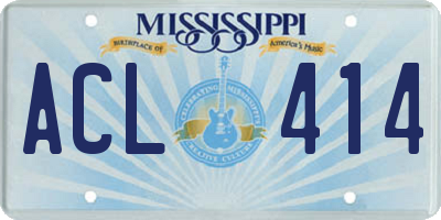 MS license plate ACL414