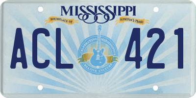 MS license plate ACL421