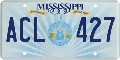 MS license plate ACL427