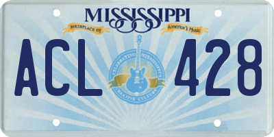 MS license plate ACL428