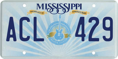 MS license plate ACL429