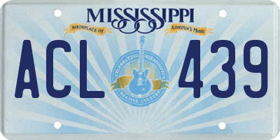 MS license plate ACL439