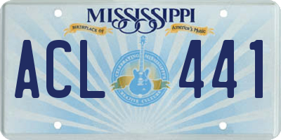 MS license plate ACL441