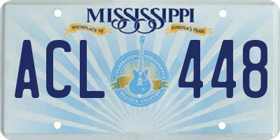 MS license plate ACL448