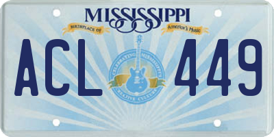 MS license plate ACL449